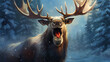 Funny Christmas moose