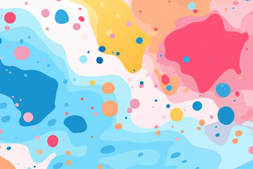 Wall Mural - Abstract colourful blob shape background