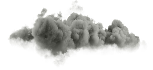 Aufkleber - Isolated black clouds on transparent backgrounds 3d rendering png