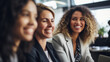 Diverse Business Women Team in Candid Close-Up Shot: Embracing Diversity in the Workplace