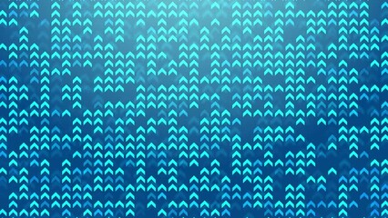 Wall Mural - Glowing Arrows with Blinking Animation on Blue Background