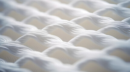 Wall Mural - Macro close up of cloth fiber. Fabric micro structure. Dry cleaning and laundry concept. Generative AI