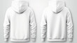 white hoodie with a blank front and back view, mockup, white background. --ar 16:9 --v 5.2 Job ID: d12ab753-b917-42e2-9d9a-959100088b86