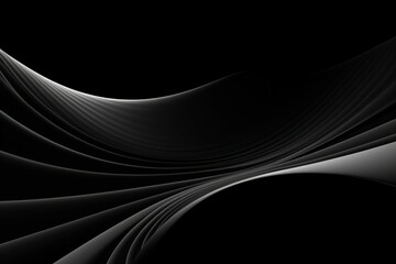 Canvas Print - wave lines smooth flowing dynamic gradient light isolated on black background for concept of luxury, technology, digital, communication,