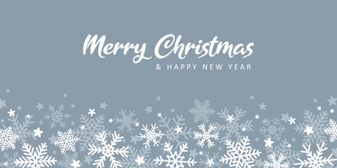 Wall Mural - bright banner christmas card with snowflake border vector illustration