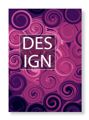 Wall Mural - poster with violet circles. abstract creativity and art. template for flyer or booklet. gradient fig