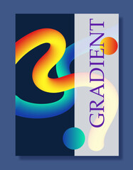 Wall Mural - colorful gradient spirals cover. volumetric 3d figures. colorful pipes. abstract creativity and art.