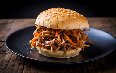 Wall Mural - Capture the essence of Kalua Pig in a mouthwatering food photography shot Generative AI