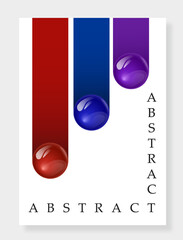 Wall Mural - glossy balls poster. colorful lines with spheres and geometric figures. calligraphy and typography. 