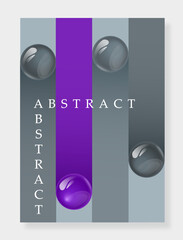 Wall Mural - glossy balls poster. colorful lines with spheres and geometric figures. calligraphy and typography. 