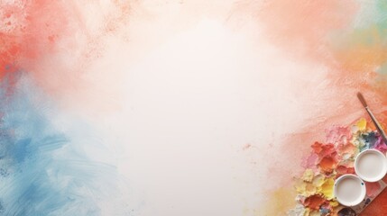 Wall Mural - Set of bright watercolor backgrounds isolated in different colors