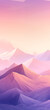 Mountain range, low poly smooth light colors
