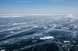 Ice of lake Baikal, Siberia