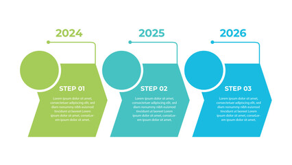 Flat timeline infographic template