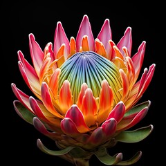 Wall Mural - Realistic 3D amazing King Protea flower