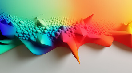 Poster - Colorful background. Art sculpture of rainbow colors