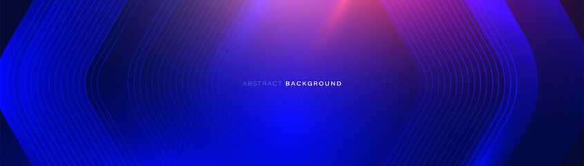 Aufkleber - Blue abstract triangle geometric lines futuristic digital high-technology background. Trendy minimal geometry banner. Vector illustration