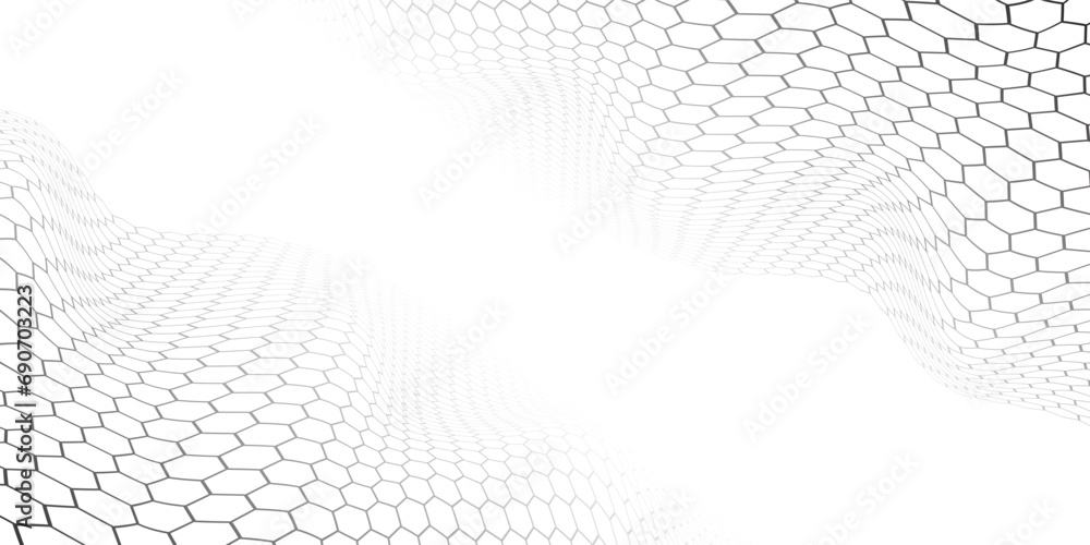 3d Hexagonal structure futuristic white background and Embossed Hexagon ...