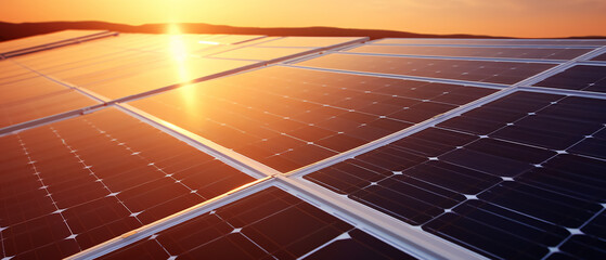 Wall Mural - closeup of solar panels - copyspace