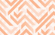 Seamless peach fuzz color zigzag geometric vector pattern. Color of the year 2024