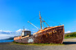 Gardar BA 64 Shipwreck on a sunny day, Westfjords, Iceland