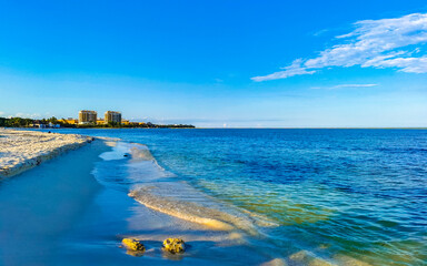 Wall Mural - Tropical Caribbean beach clear turquoise water Playa del Carmen Mexico.