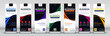 © Shalitha Ranathunge - abstract Business Roll Up Banner Standee and Template set in red, green, blue, yellow, orange, purple, pink for events, presentations, meetings, annual events, streets