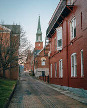 Plum Alley And A Church, Cumberland, Maryland