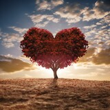 Fototapeta Natura - Heart shaped tree