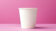 Empty paper milk yogurt cup template mockup wallpaper background