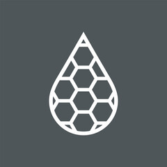 Wall Mural - Water drop droplet raindrops icon illustration cut