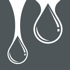 Wall Mural - Water drop droplet raindrop icon illustration cut