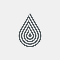 Wall Mural - Water drop droplet raindrop icon illustration cut