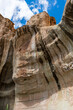 Gorgeous stained white sand stone rock face of the interesting El Morro National Monument, New Mexico