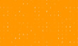 Seamless background pattern of evenly spaced white cent symbols of different sizes and opacity. Vector illustration on orange background with stars