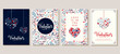 © ayub - Elegant Valentine's day Set of greeting cards, posters, holiday covers. vector illustration