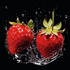 Sticker - strawberry in water