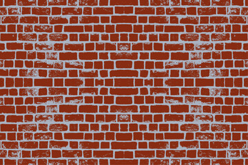 Wall Mural - red brick wall seamless pattern