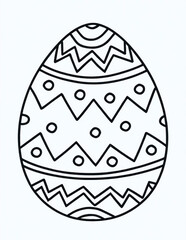 big easter egg coloring page for children for easter