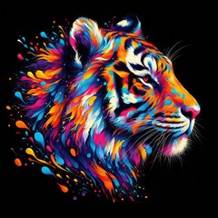  Ethereal Tiger Visage Ballet, GENERATIVE AI