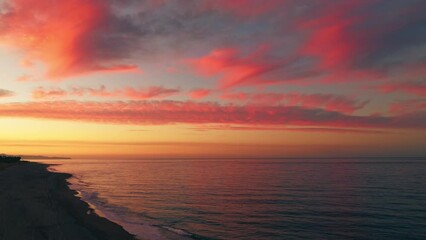 Wall Mural - The Sunset Sky On Lovely Wedding Ocean