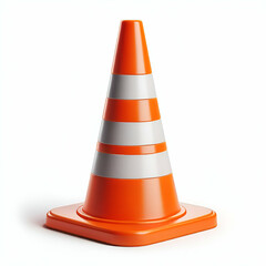 Traffic cone isolated on white background 