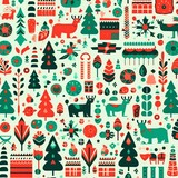 Fototapeta Młodzieżowe - Christmas theme repeat pattern design colorful