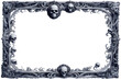 © Rahmat - Skull 3D border frame PNG transparent background