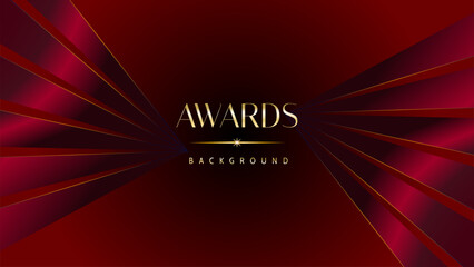 Red maroon golden royal awards graphics background. Golden sidelines. Modern template grand luxury premium corporate abstract design template trophy banner certificate.