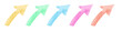 © Magdalena - Set of Watercolor Colorful Vector Arrows. Yelloe, Green, Blue, Pink and Red Hand Drawn Watercolor Painted -Like Pointers on a White Background. RGB Pastel Colors. Set of Pointer of Arc Shape.