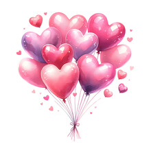 Heart Shaped Balloons, Valentine Day, Valentine Balloon, Valentine Clipart