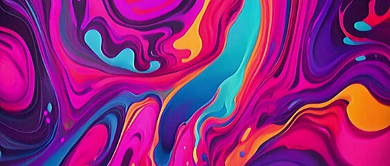 Abstract colorful background of a looping animated liquid
