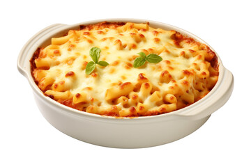 Baked Macaroni Isolated on Transparent Background
