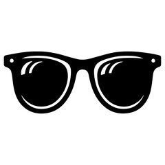 Sunglass Icon vector art illustration , a simple sunglass vector silhouette